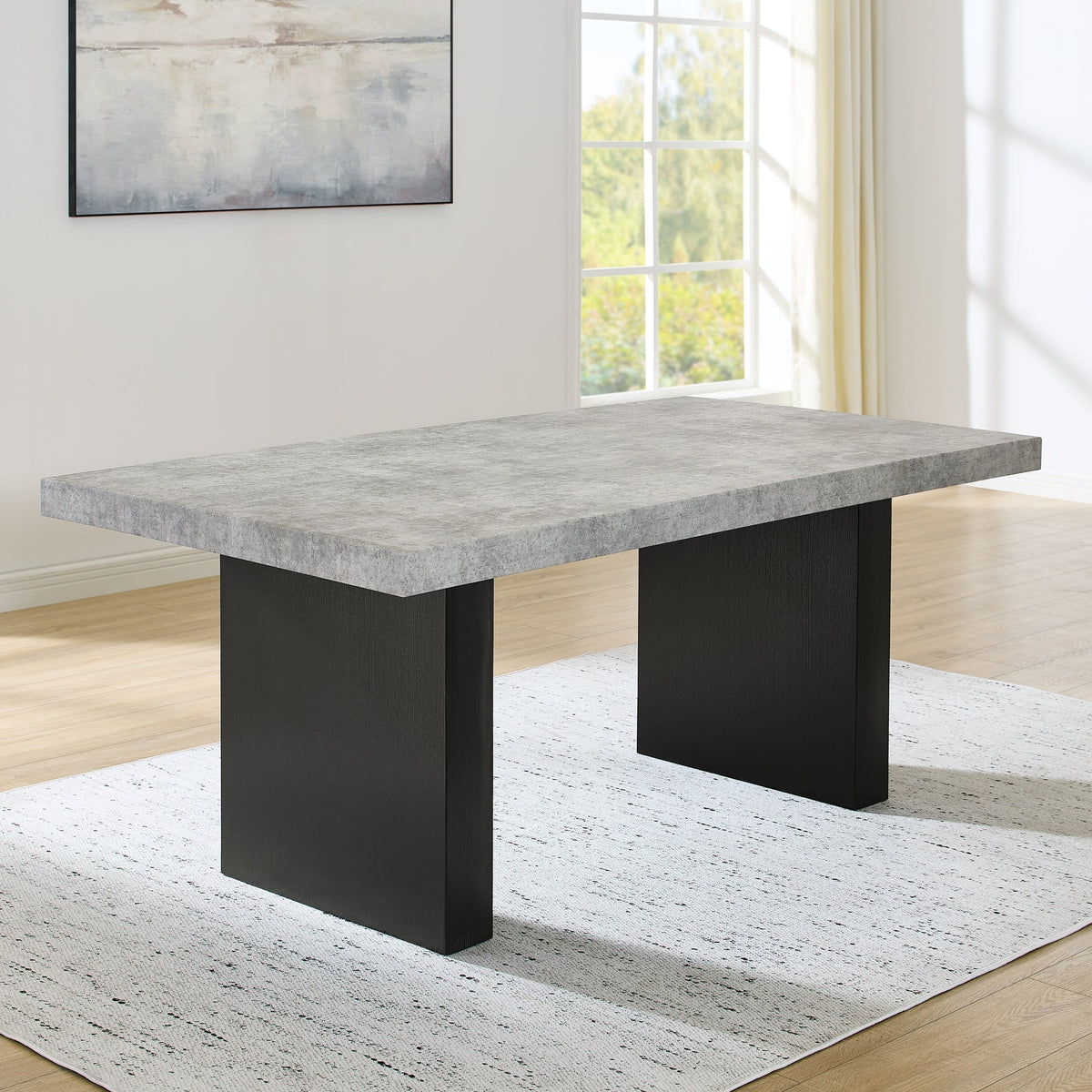 Tessa Grey/Black 6pc Dining Set D204