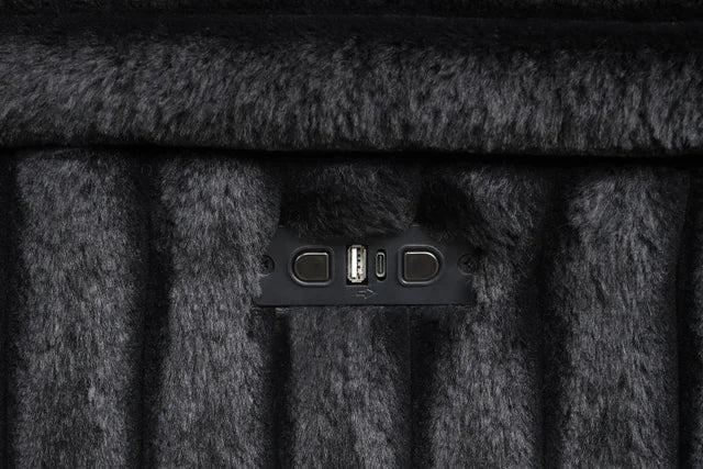 AMIRI Black Power Sectional With Pull-Out Bed