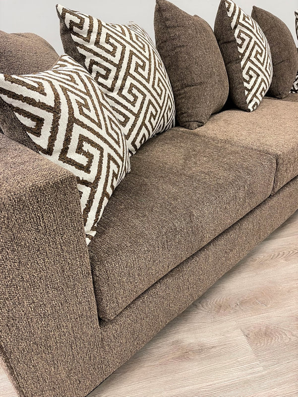 Monroe Mocha Fabric Sectional Sofa 110