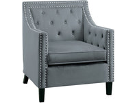 Load image into Gallery viewer, Grazioso Gray Velvet Accent Chair 1297