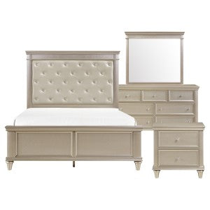 Celandine Silver Upholstered  Panel Bedroom Set 1928 - Harwin Furniture