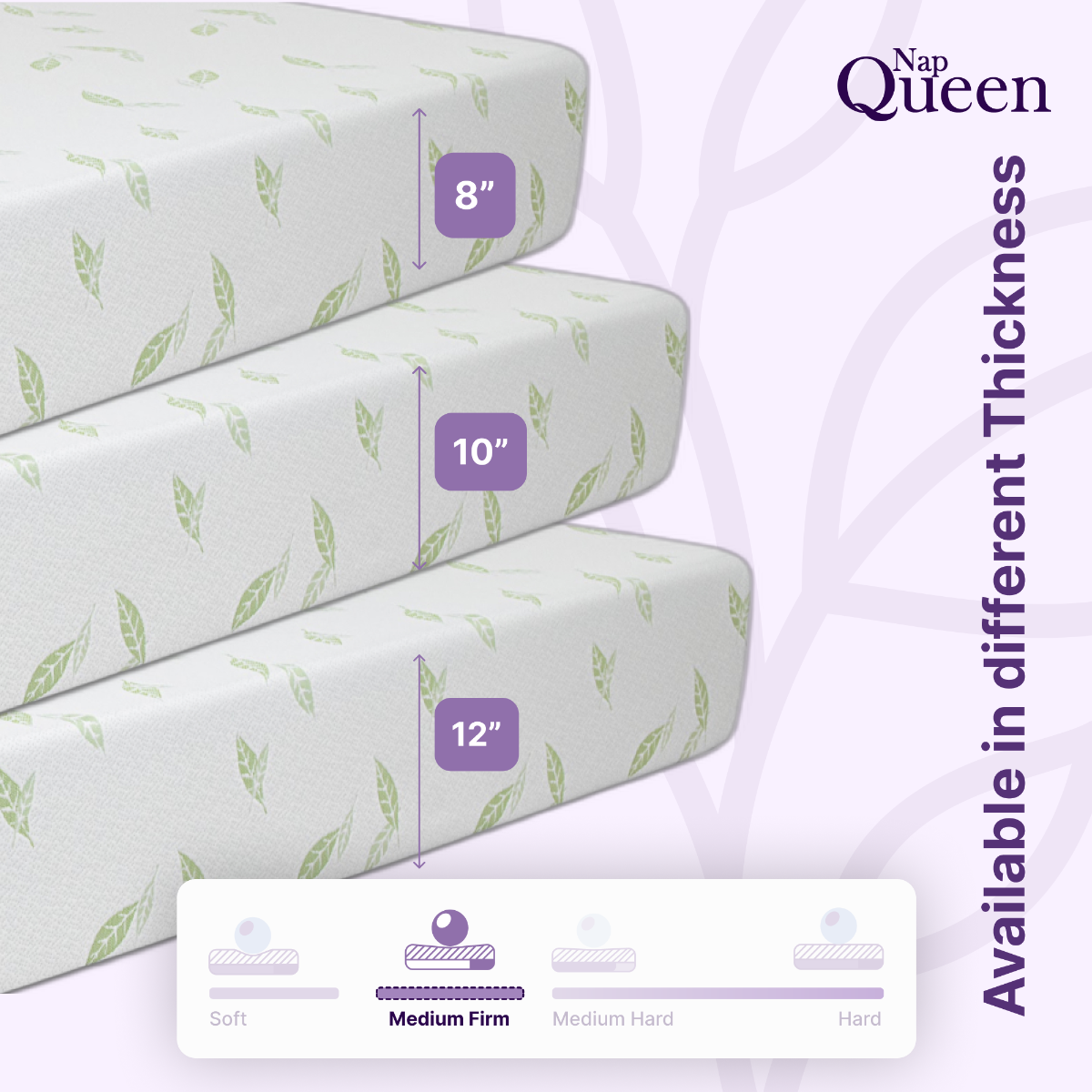 Anula King Green Tea Infused 12" Memory Foam Mattress