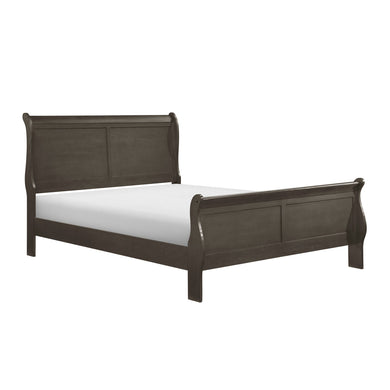 Louis Philip Gray Twin Sleigh Bed