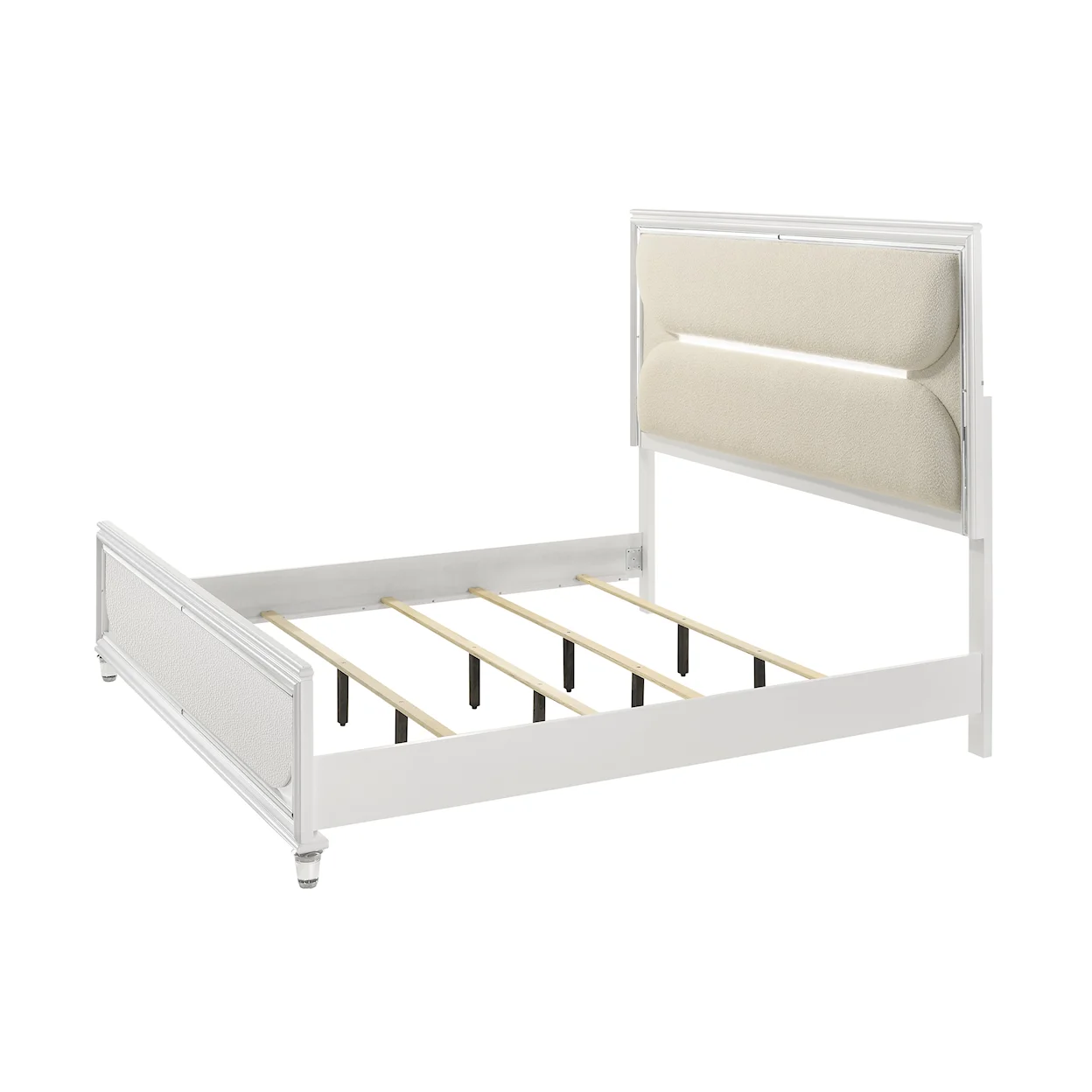 Eden White LED Panel Bedroom Set B7400