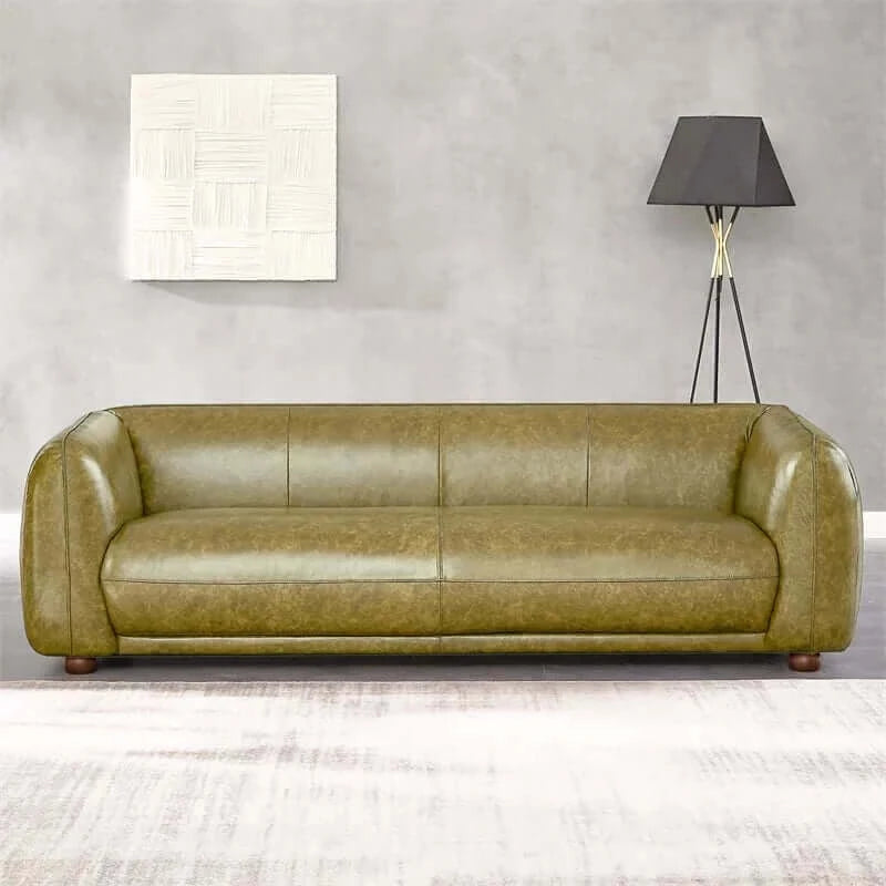 Marlon Green Luxury Italian Leather Sofa