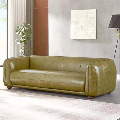 Marlon Green Luxury Italian Leather Sofa