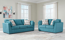 Load image into Gallery viewer, Keerwick Teal Sofa &amp; Loveseat 67507