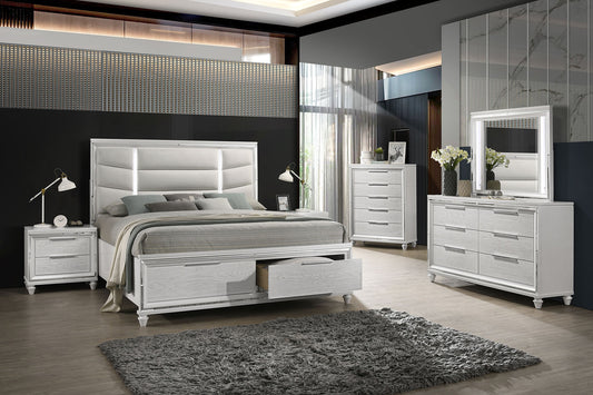 Paola Pale Almont LED Platform Bedroom Set B6400