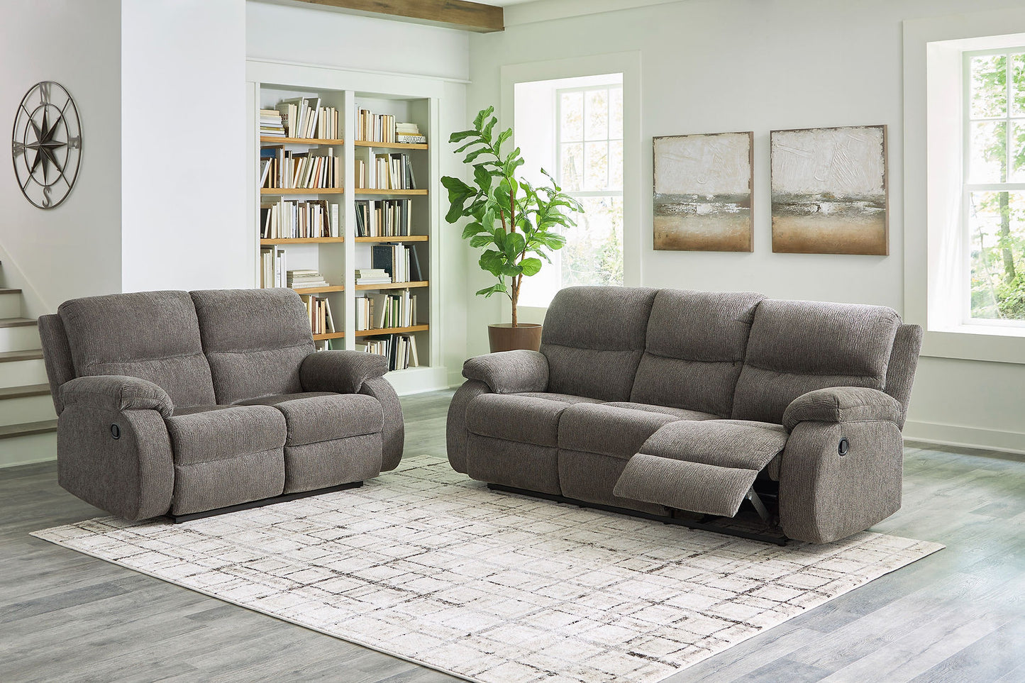 Scranto Brindle Sofa and Loveseat 66502