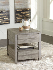 Krystanza Weathered Gray End Table T990