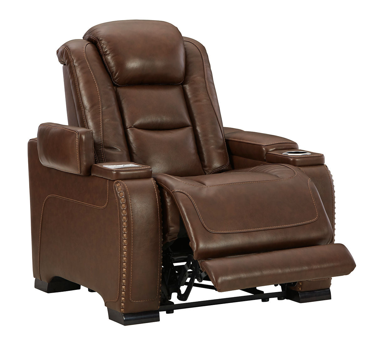 The Man-Den Mahogany POWER Recliner U85306