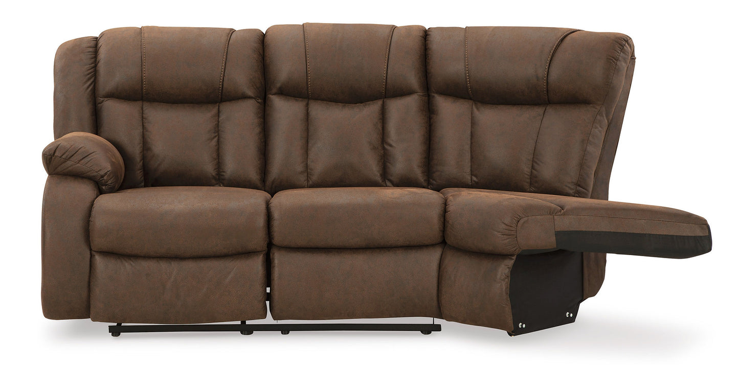 Trail Boys Walnut Reclining Sectional 82703