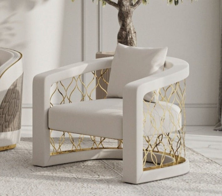 Tony Cream Accent Chair S851