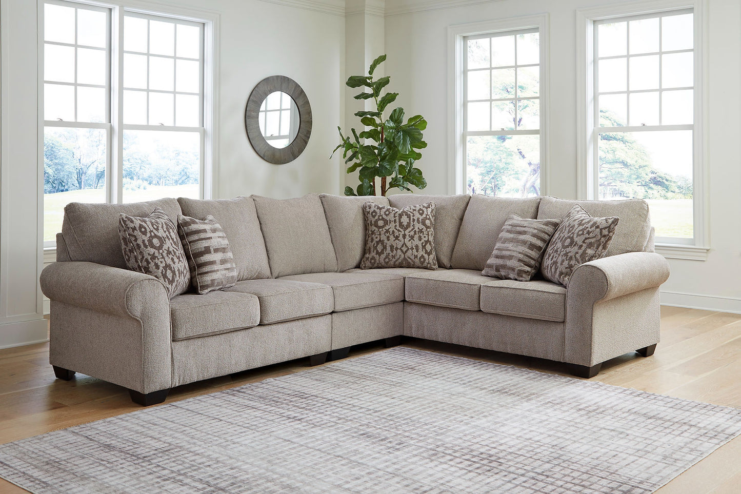 Claireah Umber Fabric Sectional  90603