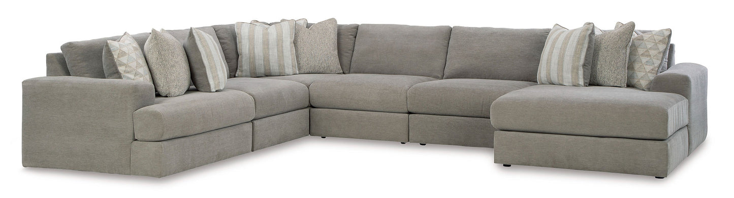 Avaliyah Ash 6pc RAF Sectional with Chaise 58103