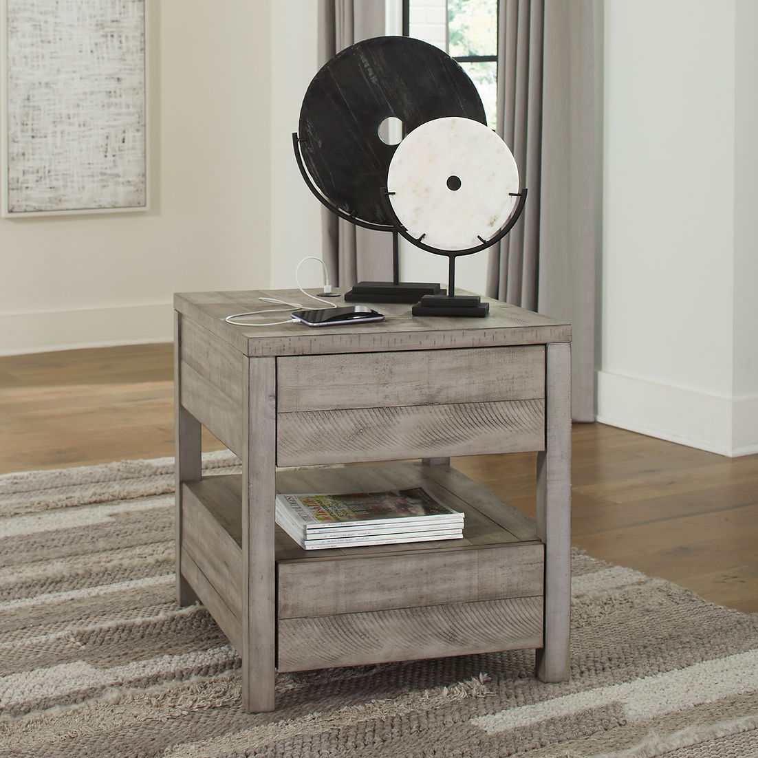 Naydell Grey End Table T996-3