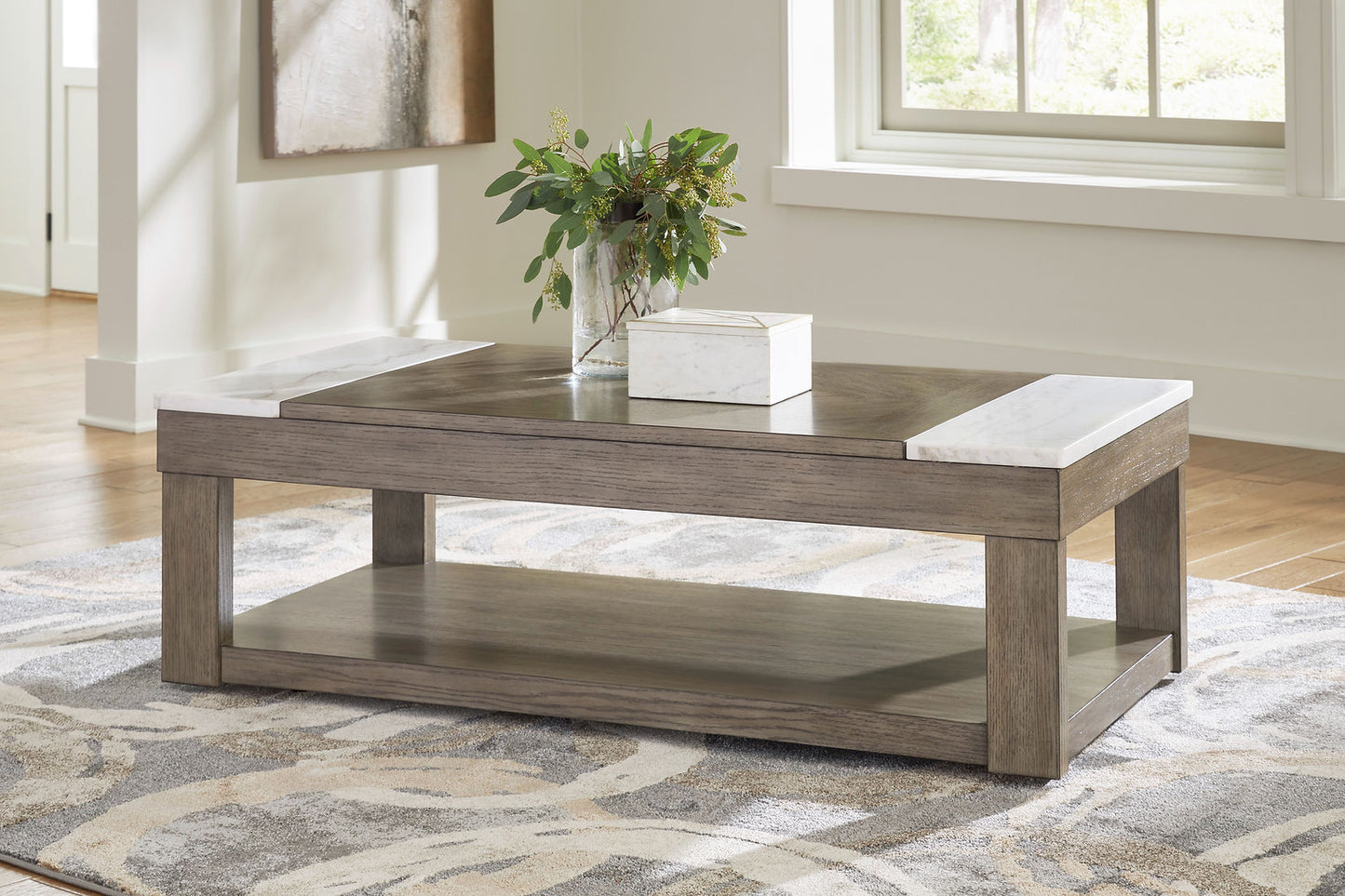 Loyaska Brown/White Coffee Table T854