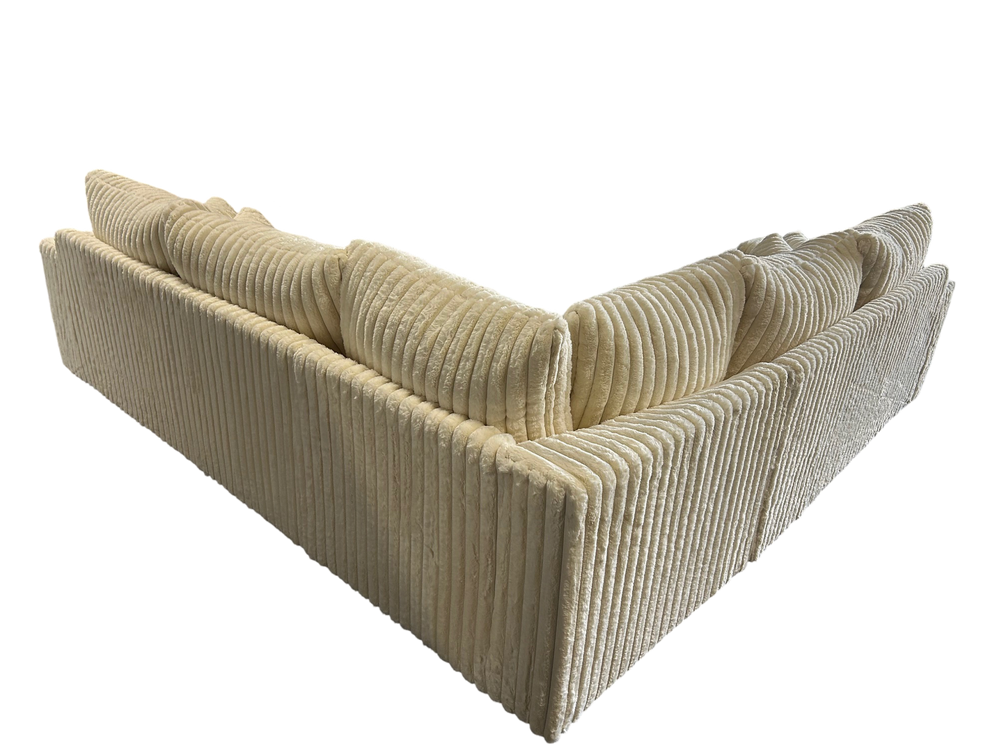Noah Ivory Thic Soft Corduroy Sectional S345