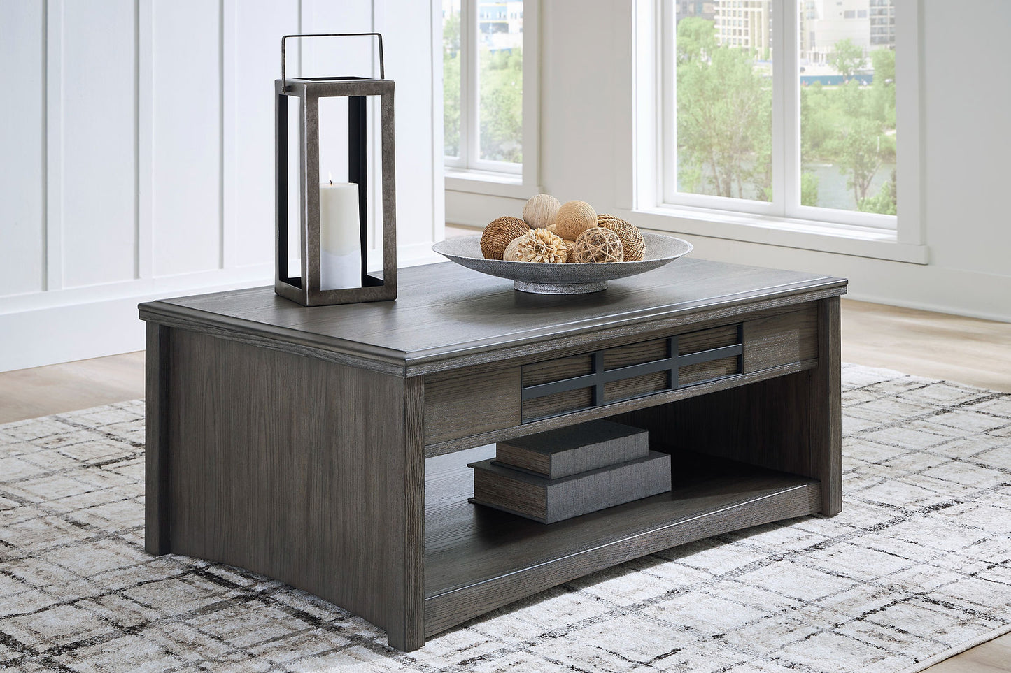 Montillan Grayish Brown Coffee Table T651