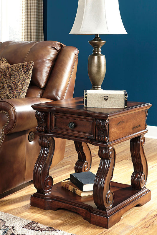 Anymore Rustic Brown End Table T869-2