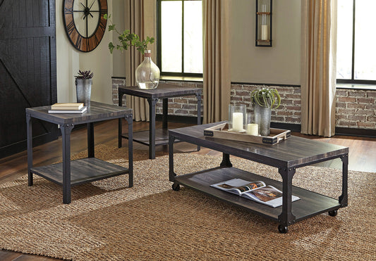 Jamboree Brown/Black 3pc Coffee Table Set T108-13