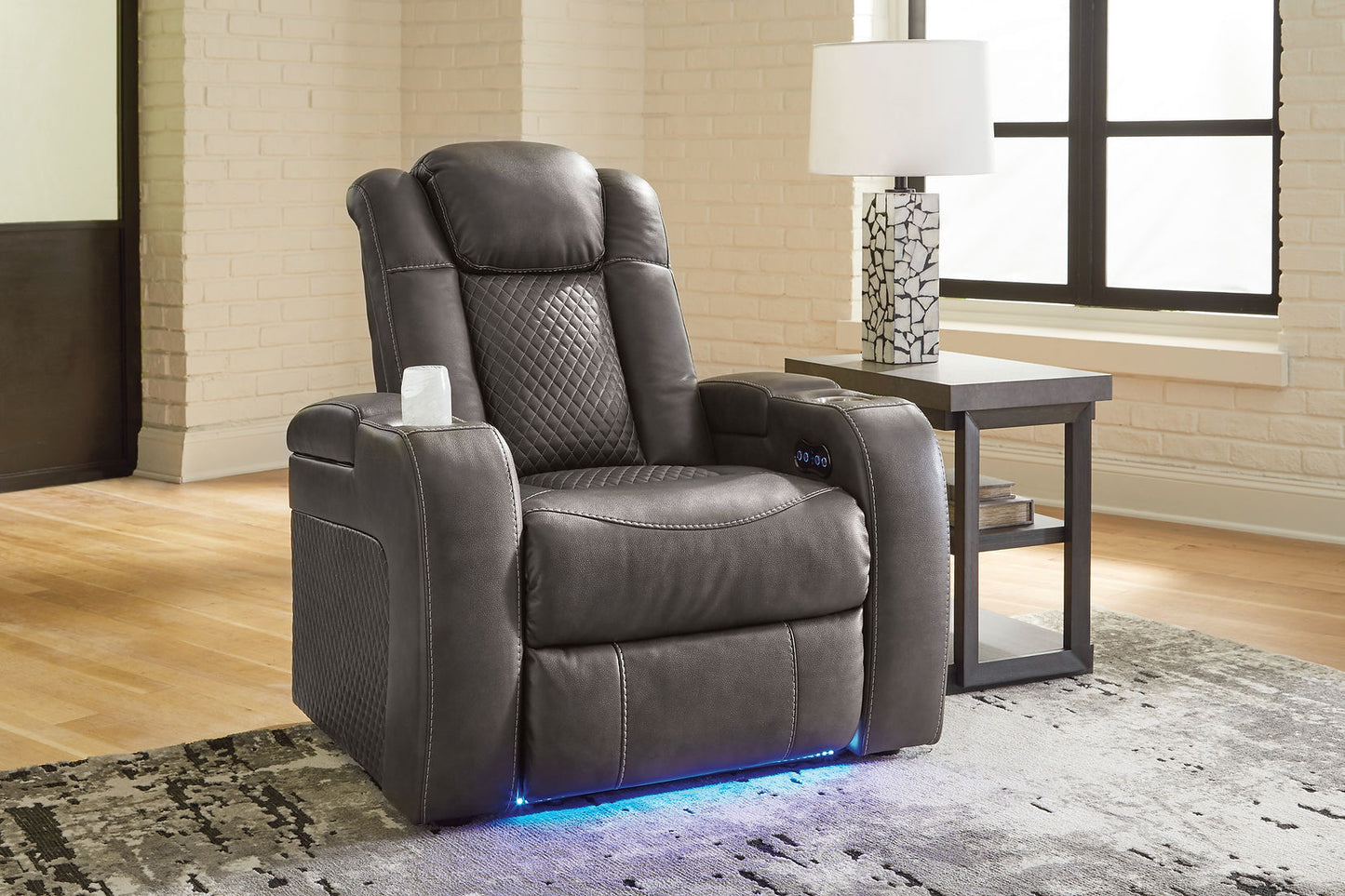 Fyne-Dyme Shadow POWER/LED Reclining Sofa & Loveseat 36602