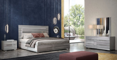 Premium Collection Grey LED Italian Bedroom Set