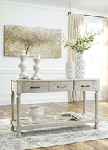 Load image into Gallery viewer, Shawnalore Whitewash Sofa/Console Table T782