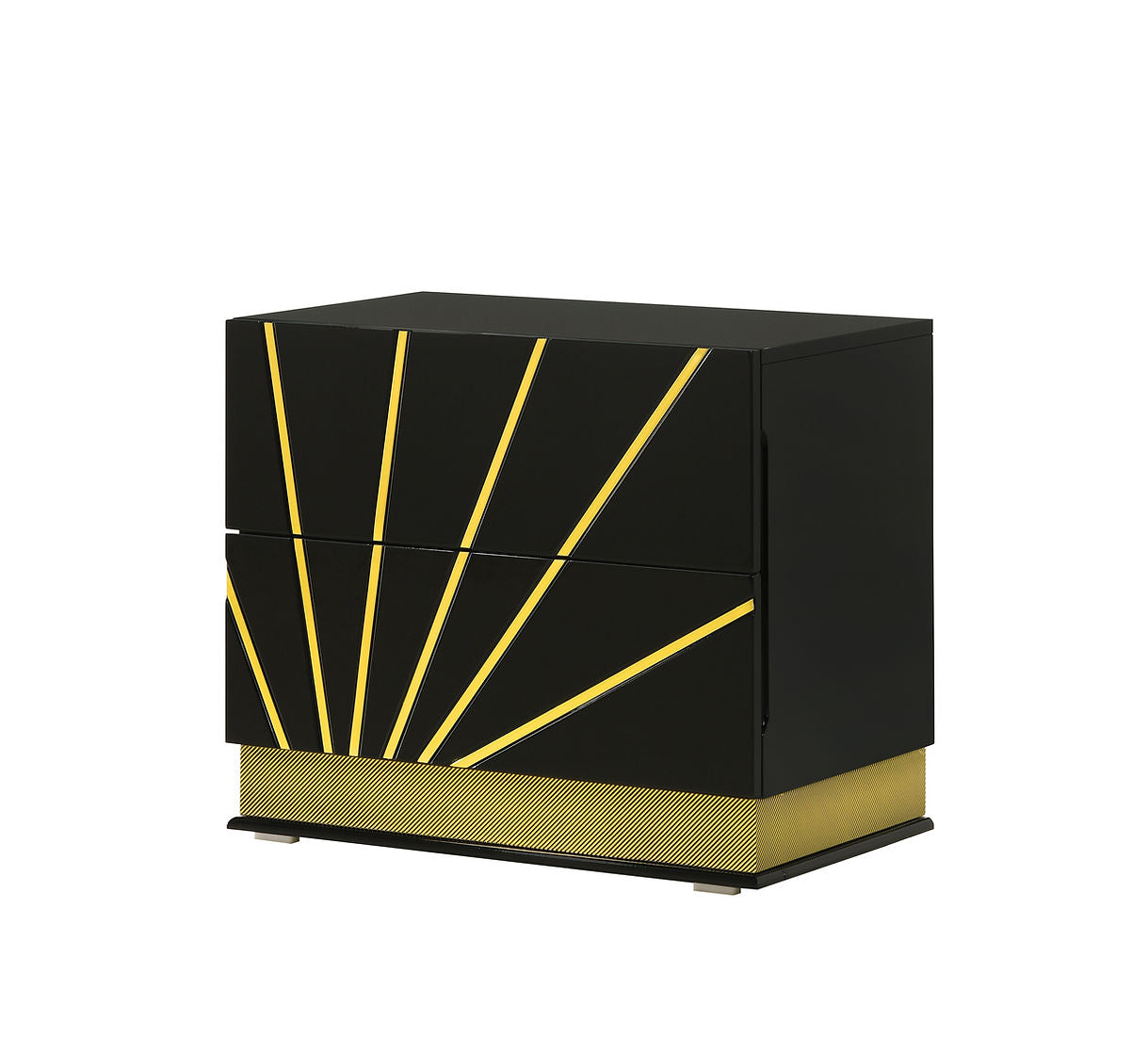 Zenia Black/Gold LED Bedroom Set B58