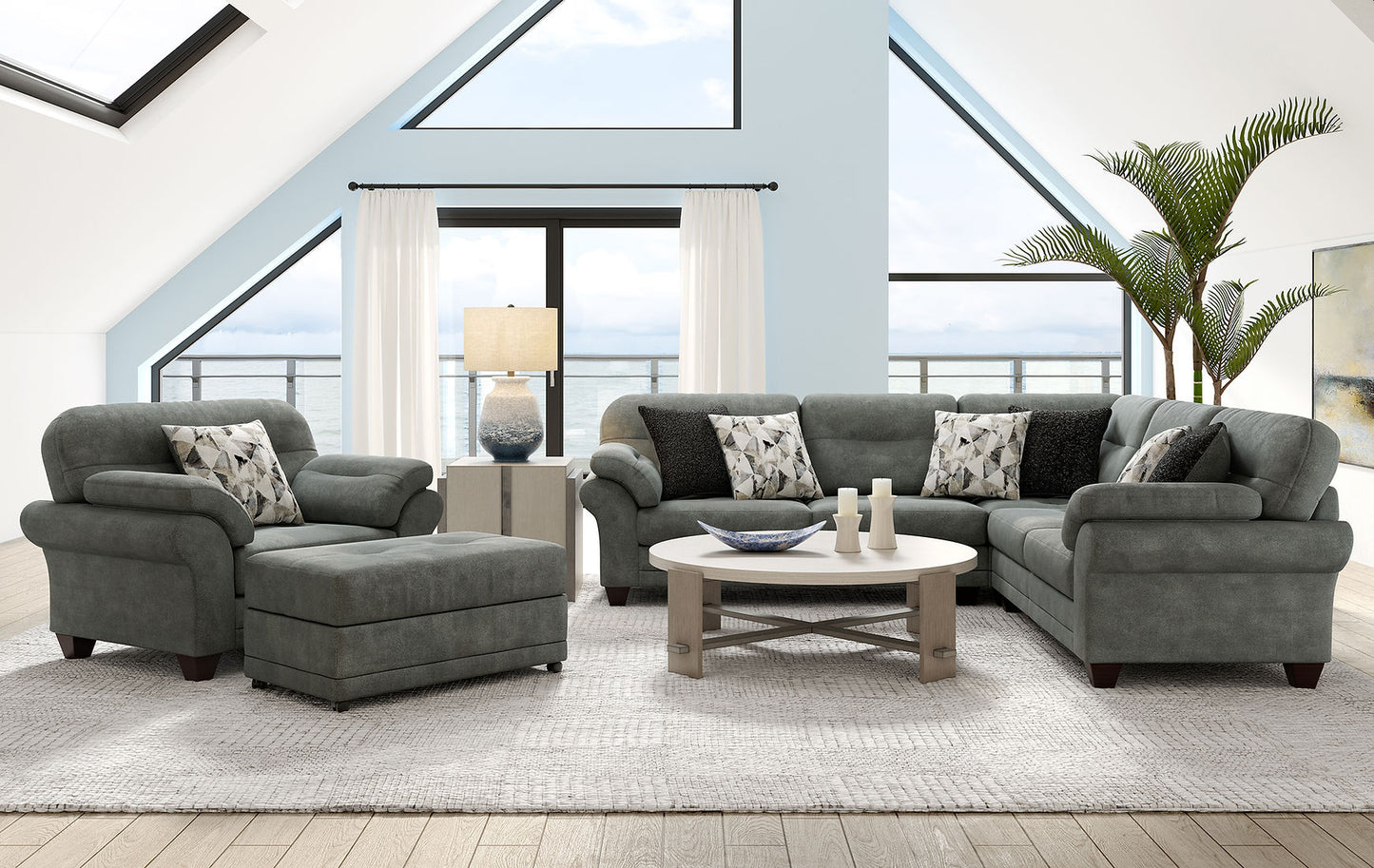 Capulet Bayou Gray Sectional S21900