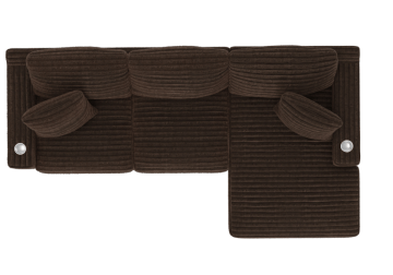 Comfrey Chocolate 123" RAF Sectional W/Cupholders