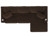 Load image into Gallery viewer, Comfrey Chocolate. RAF Sectional W/Cupholders