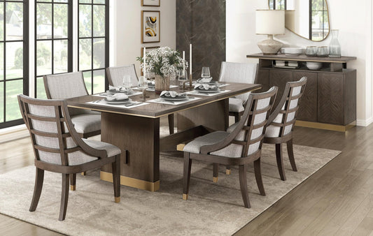 Griffin Brown Finish Dining Room Set 5933