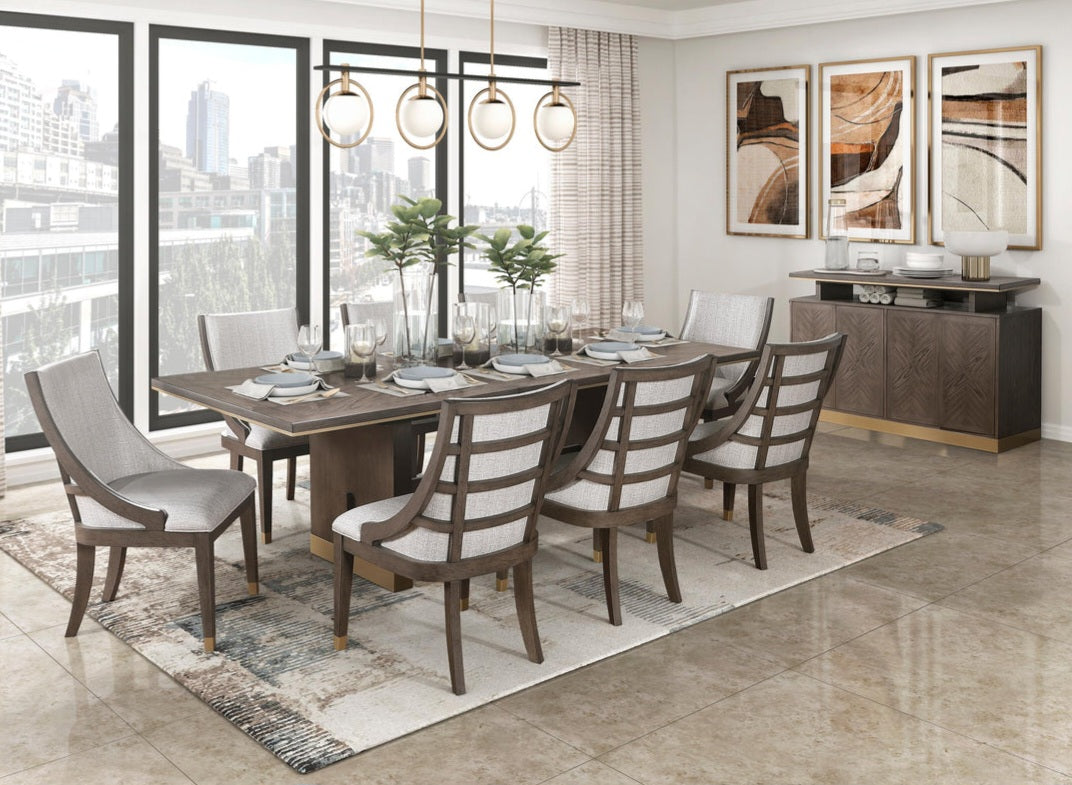 Griffin Brown Finish Dining Room Set 5933