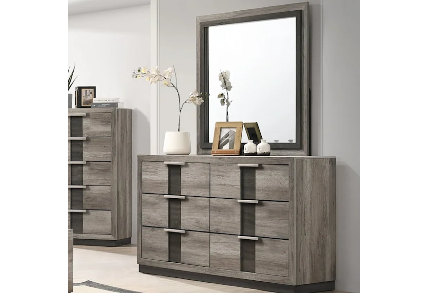 Rangley Grey Panel Bedroom Set B6830