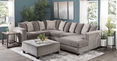 3299 Oversized Grey Sectional without Ottoman