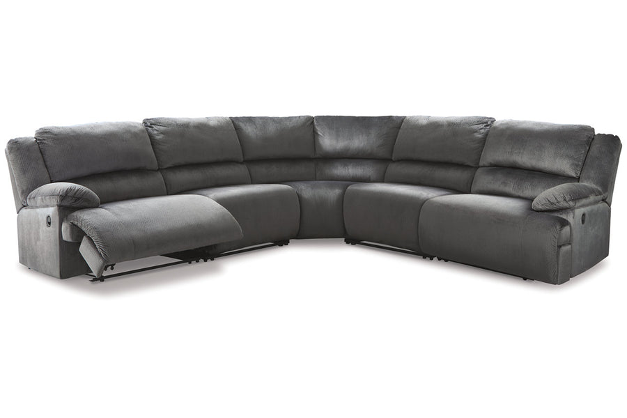 Clonmel Charcoal 5pc Reclining Sectional 36505