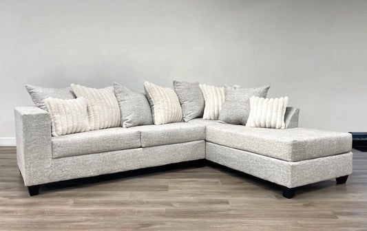 410 Cream/Grey Fabric Sectional