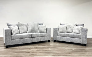 410 Grey/Stone Sofa and Loveseat
