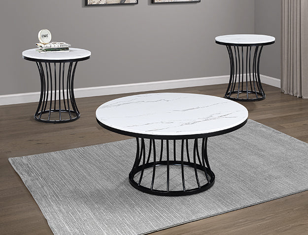 Hadley Black 3pc Coffee Table Set 4201