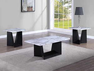 Adea Faux Marble 3pc Coffee Table Set 4226