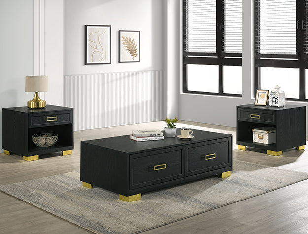 Pepe Black 3pc Coffee Table Set 4600