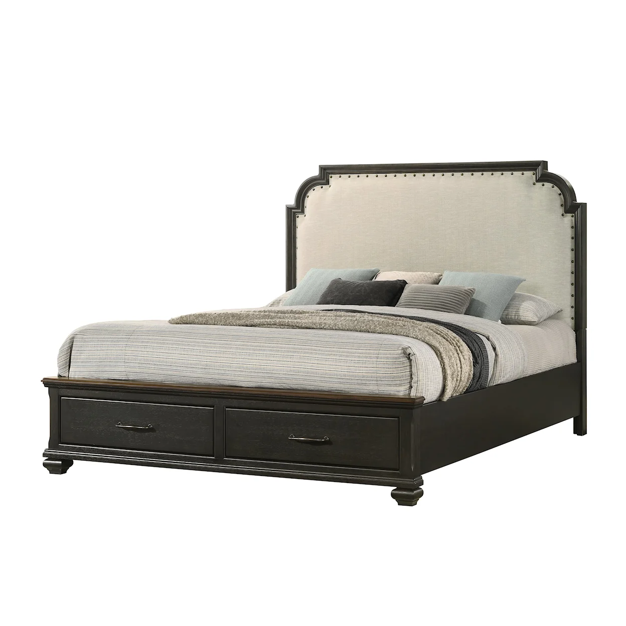 Hamilton Grey Finish Platform Bedroom Set B6560