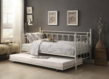 Load image into Gallery viewer, Lorena White Metal Daybed with Trundle
