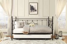 Load image into Gallery viewer, Auberon Black Metal Daybed with Trundle