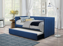 Load image into Gallery viewer, Therese Blue Daybed with Trundle
