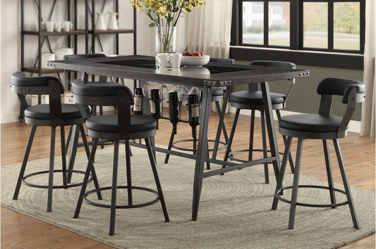 Appert Dark Gray Counter Height Set | 5566