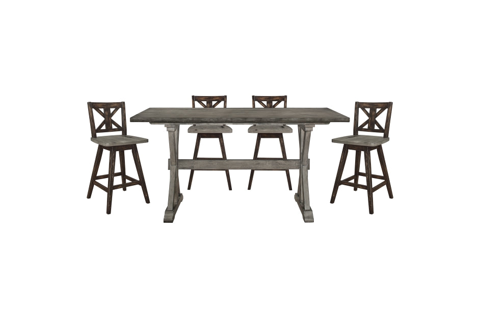 Amsonia Gray/Black Counter Height Set 5602