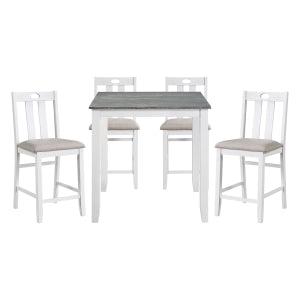 Lowell White/Gray Counter Height Set 5744
