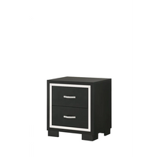 Load image into Gallery viewer, Gennro Black Corduroy Upholstered Panel Bedroom Set B9295